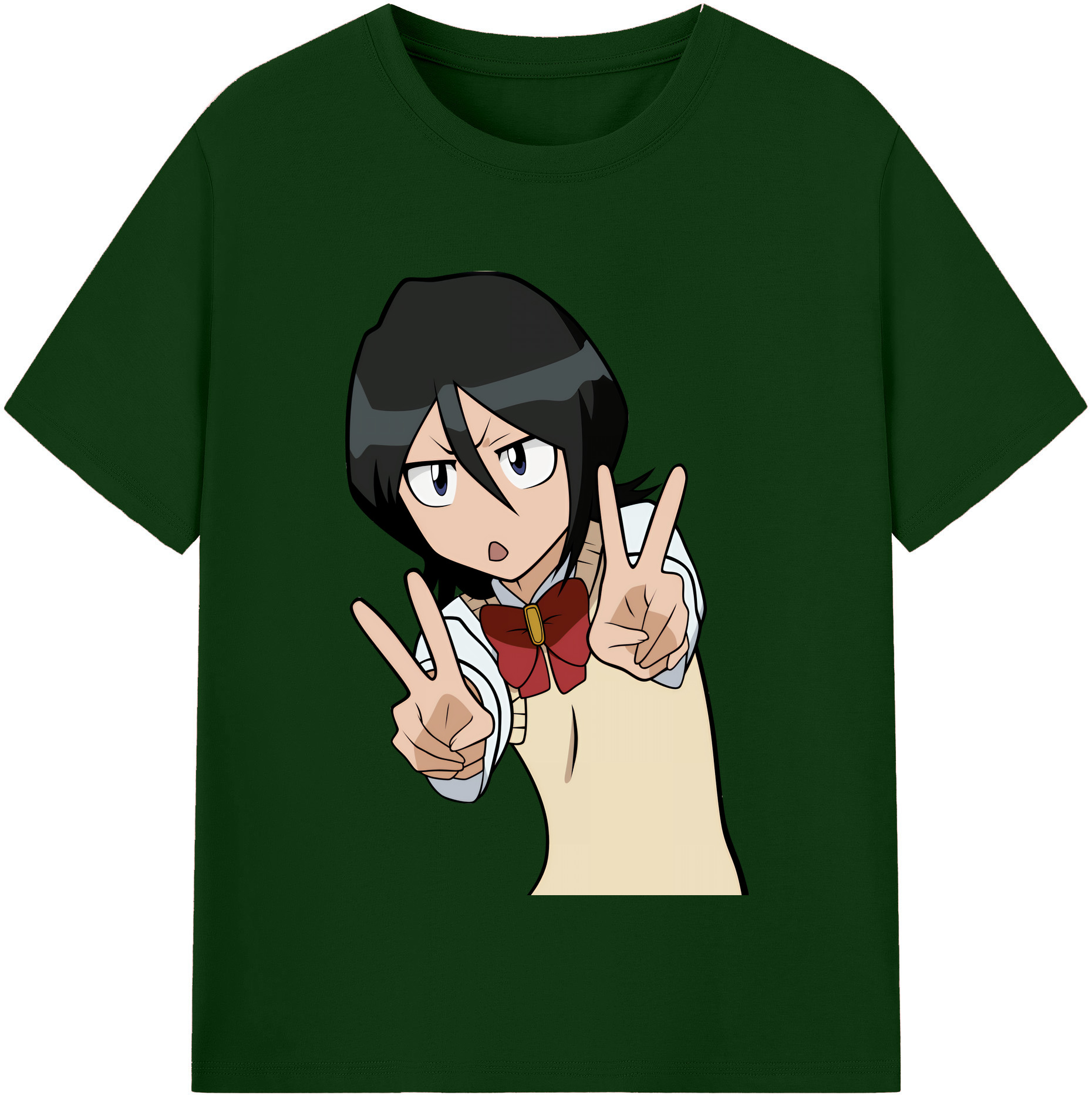 （画像用） ブリーチ 朽木ルキア BLEACH Kuchiki Rukia 綿100％半袖Tシャツ（フロントプリント）